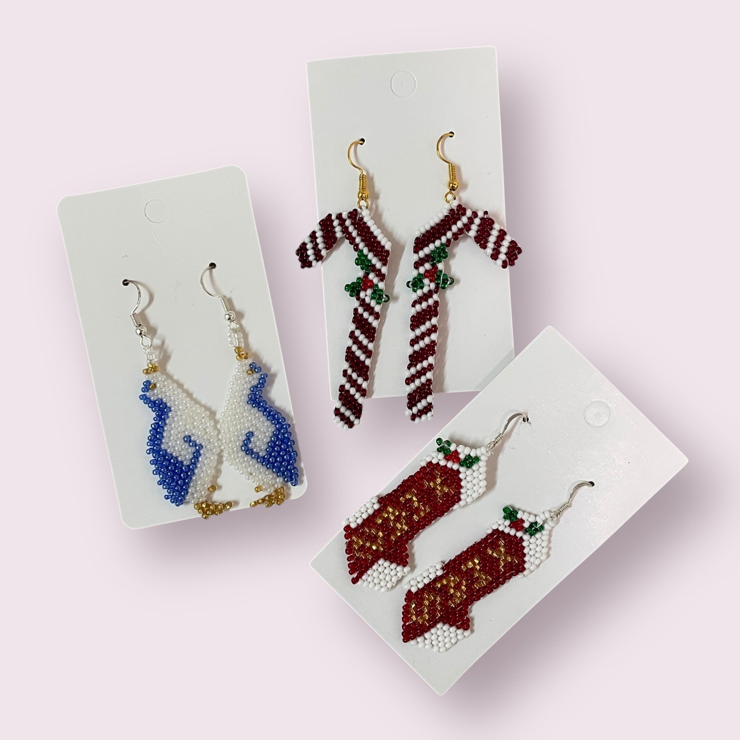Novelty beaded earrings - June Pawley