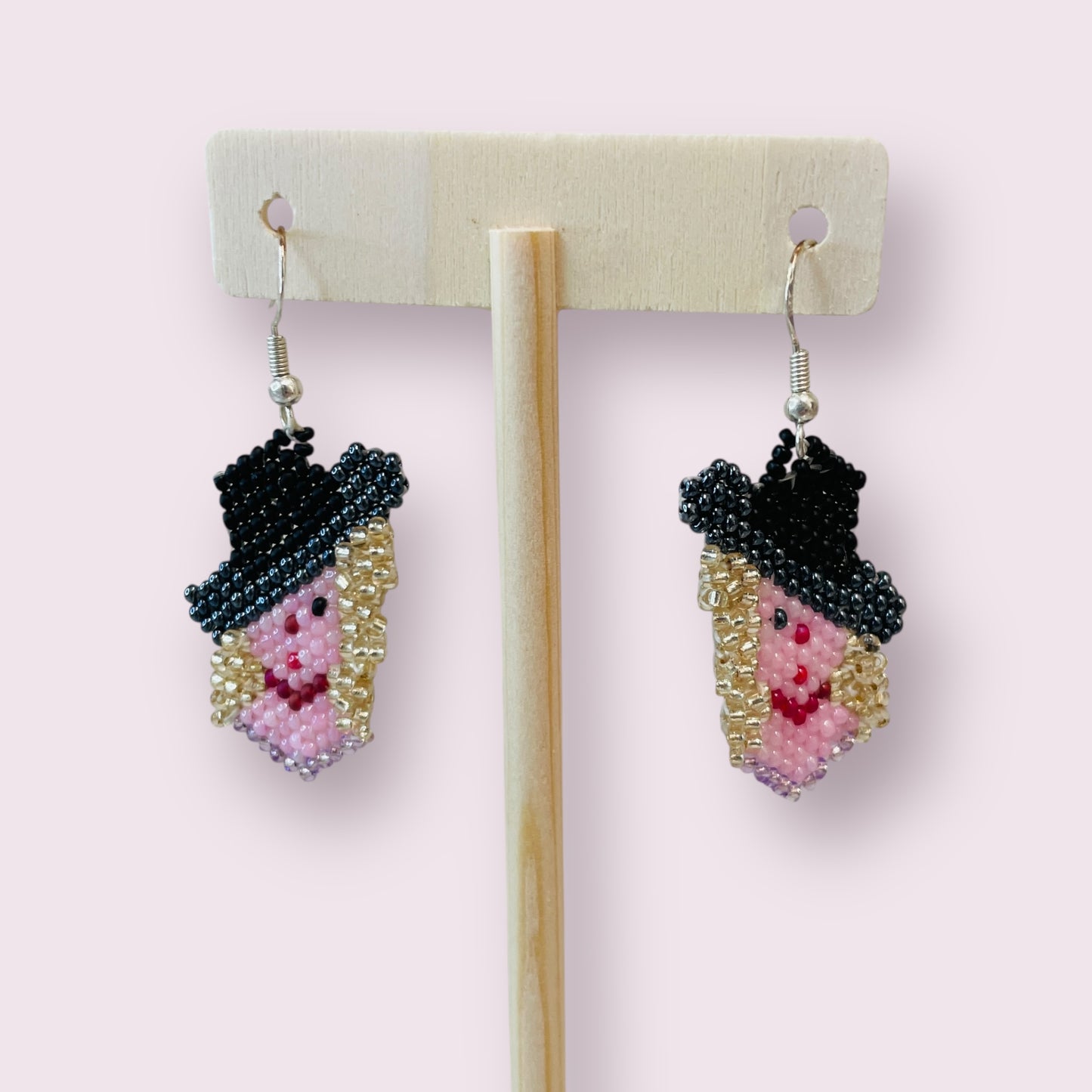 Novelty beaded earrings - June Pawley