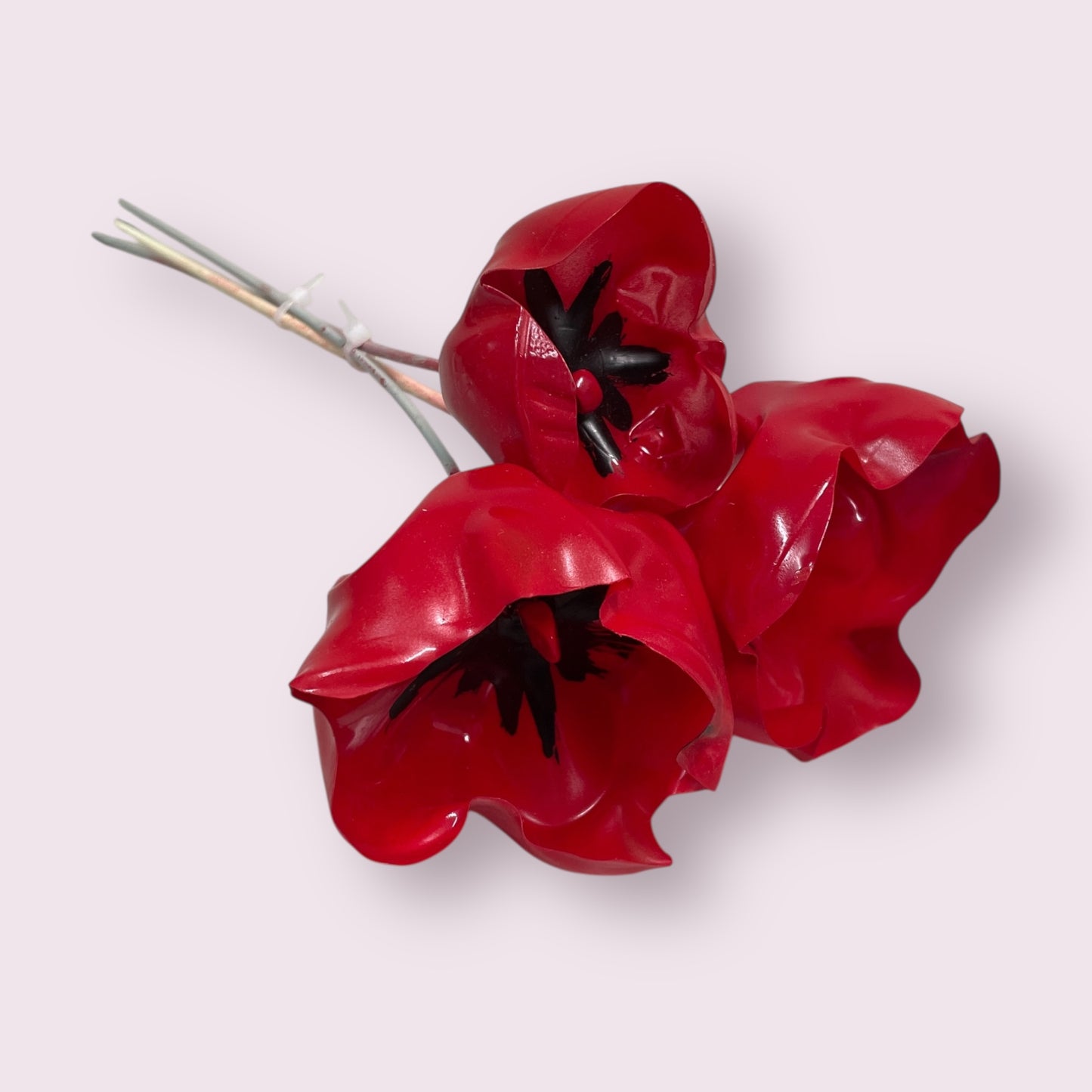 Upcycled tulips (bunch of 3) - Donna Hitchcock