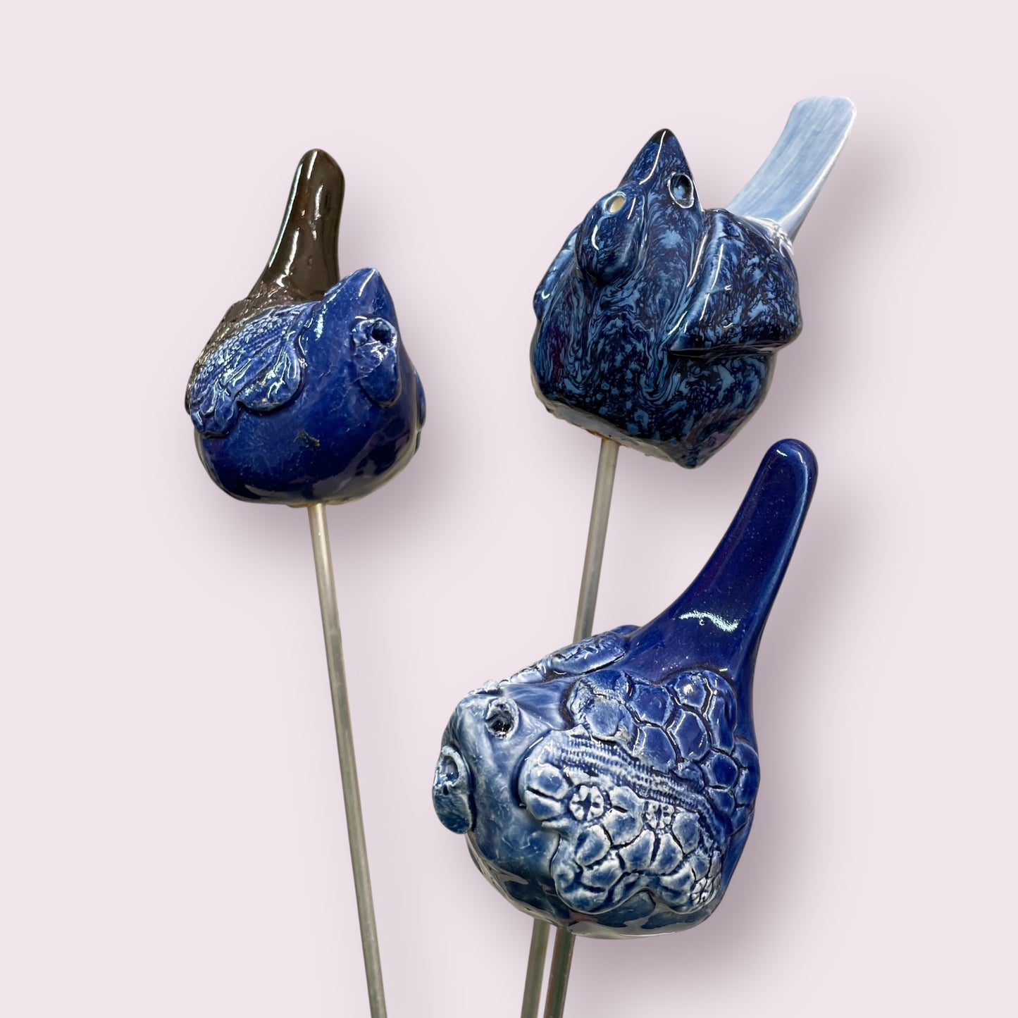 Birds, blue large - LJH Pottery