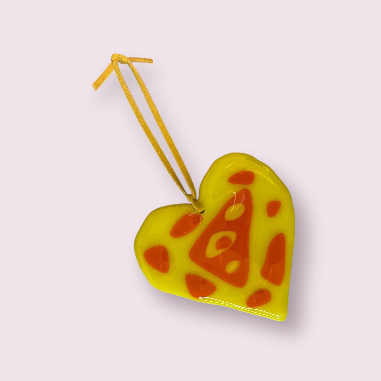 Fused glass hearts - Sandra Spence
