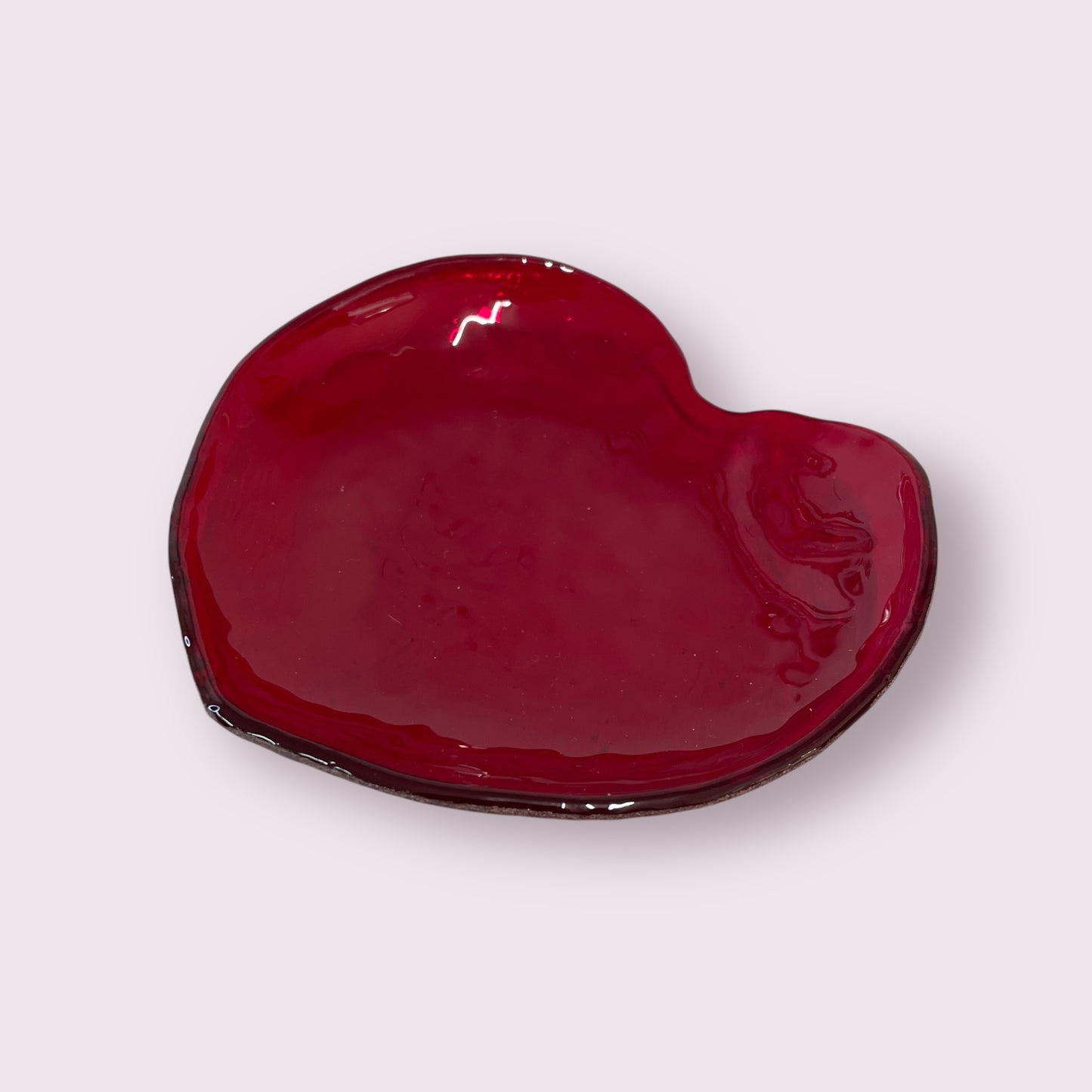 Glass heart dish - Paul Burgham