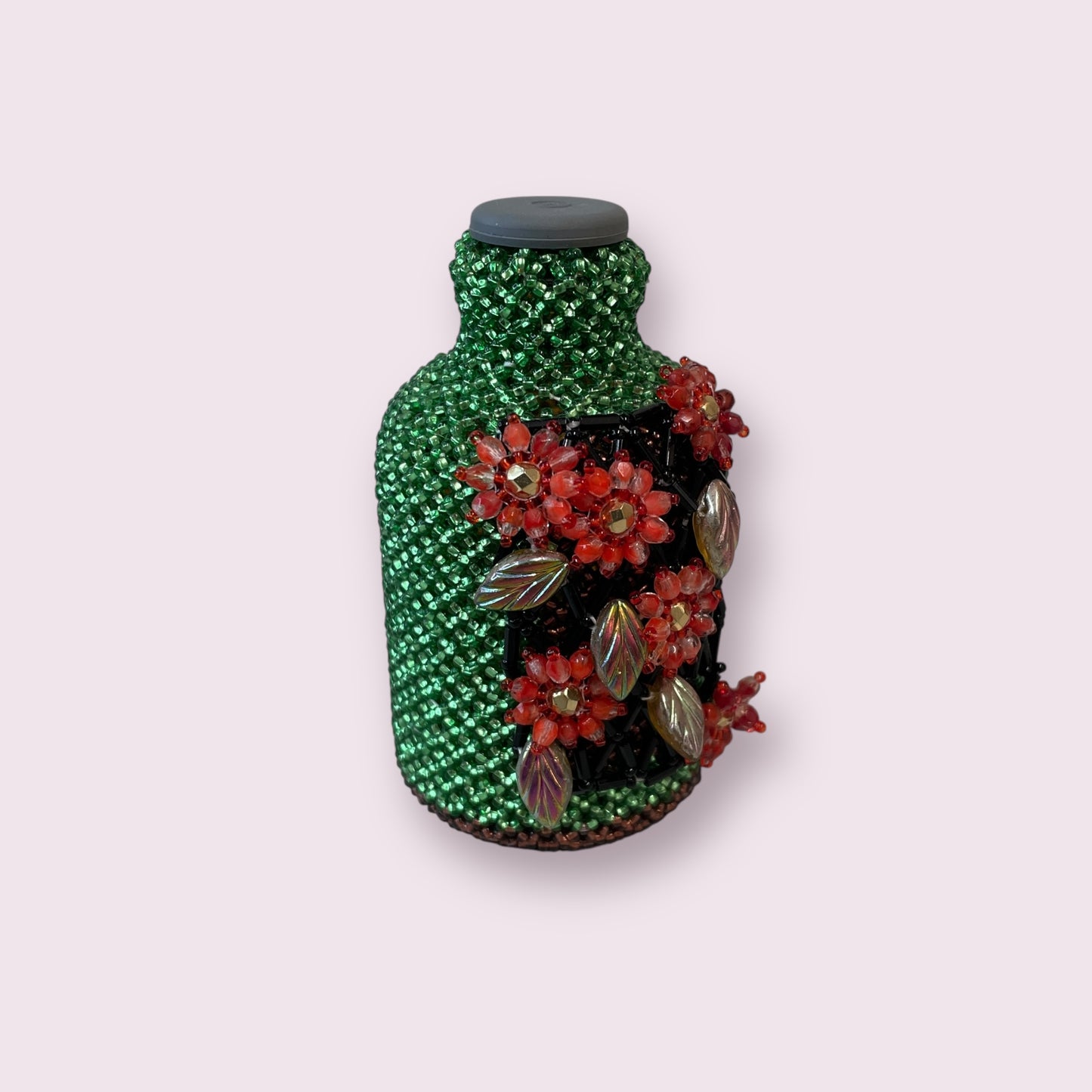 Large beaded bottle #18 - June Pawley
