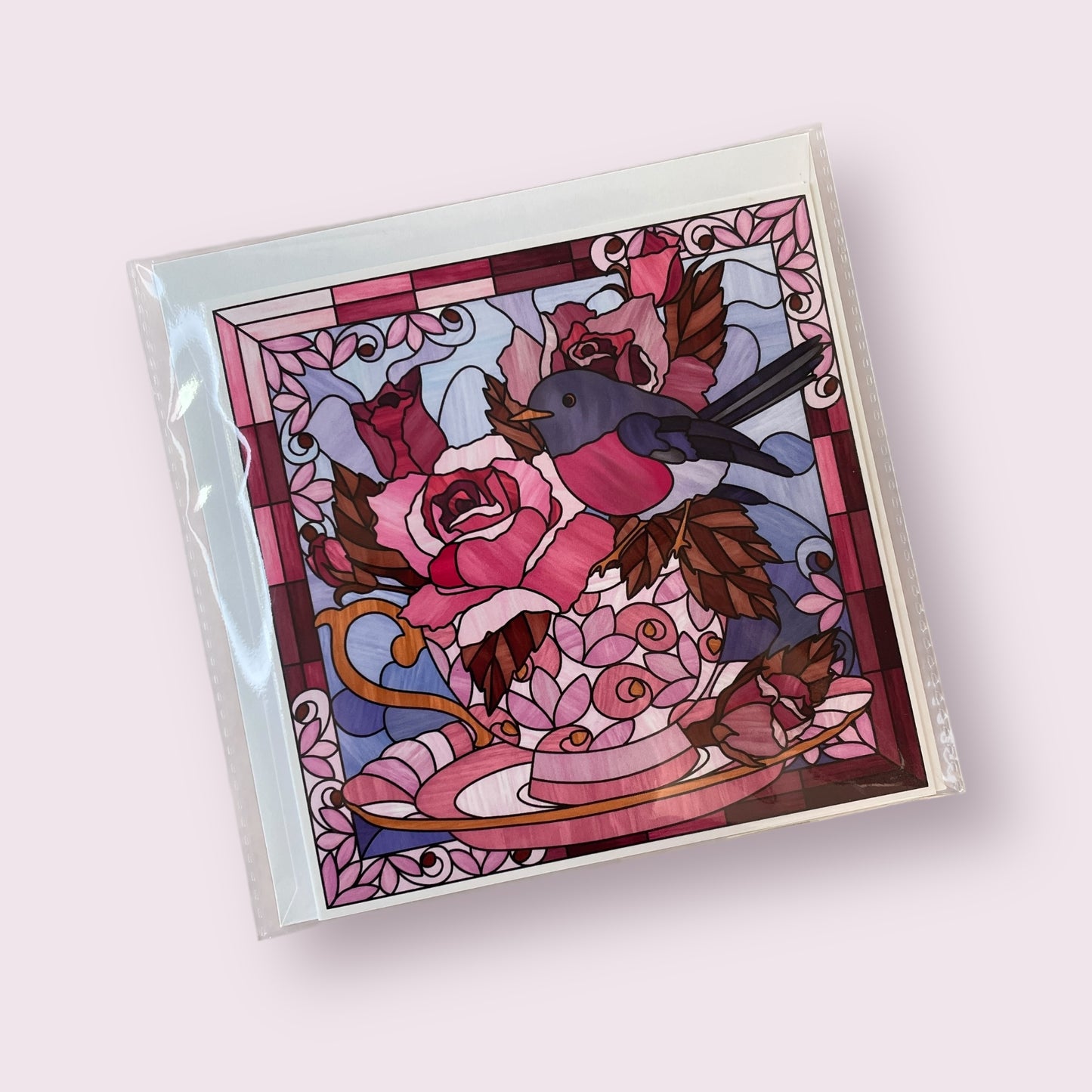 Greeting card 'pink teacup' - Helen Cloke
