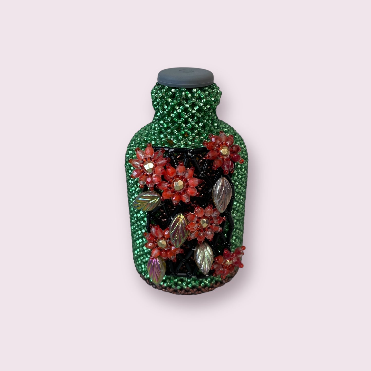 Large beaded bottle #18 - June Pawley