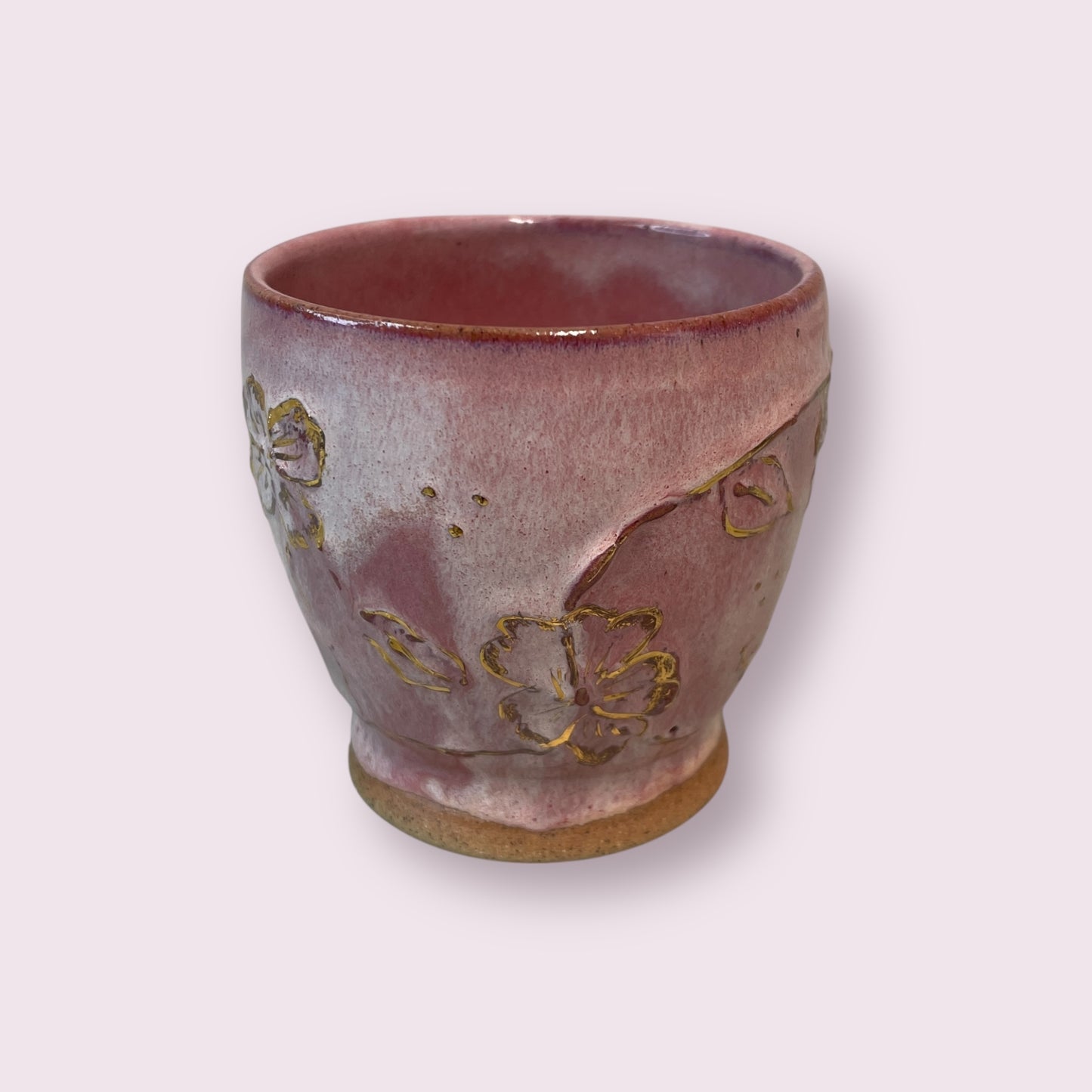 Pink and gold caffe lungo - PJNZ Pottery