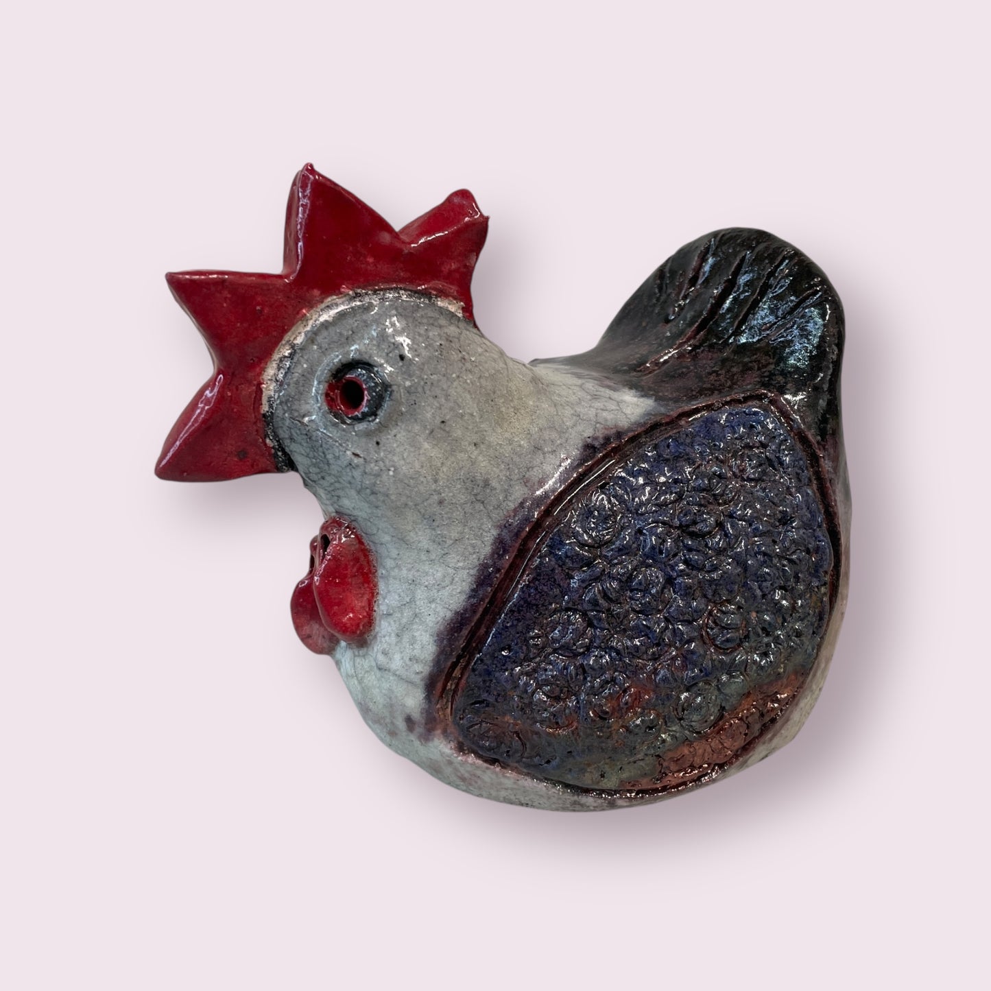 Chicken raku fired - LJH Pottery