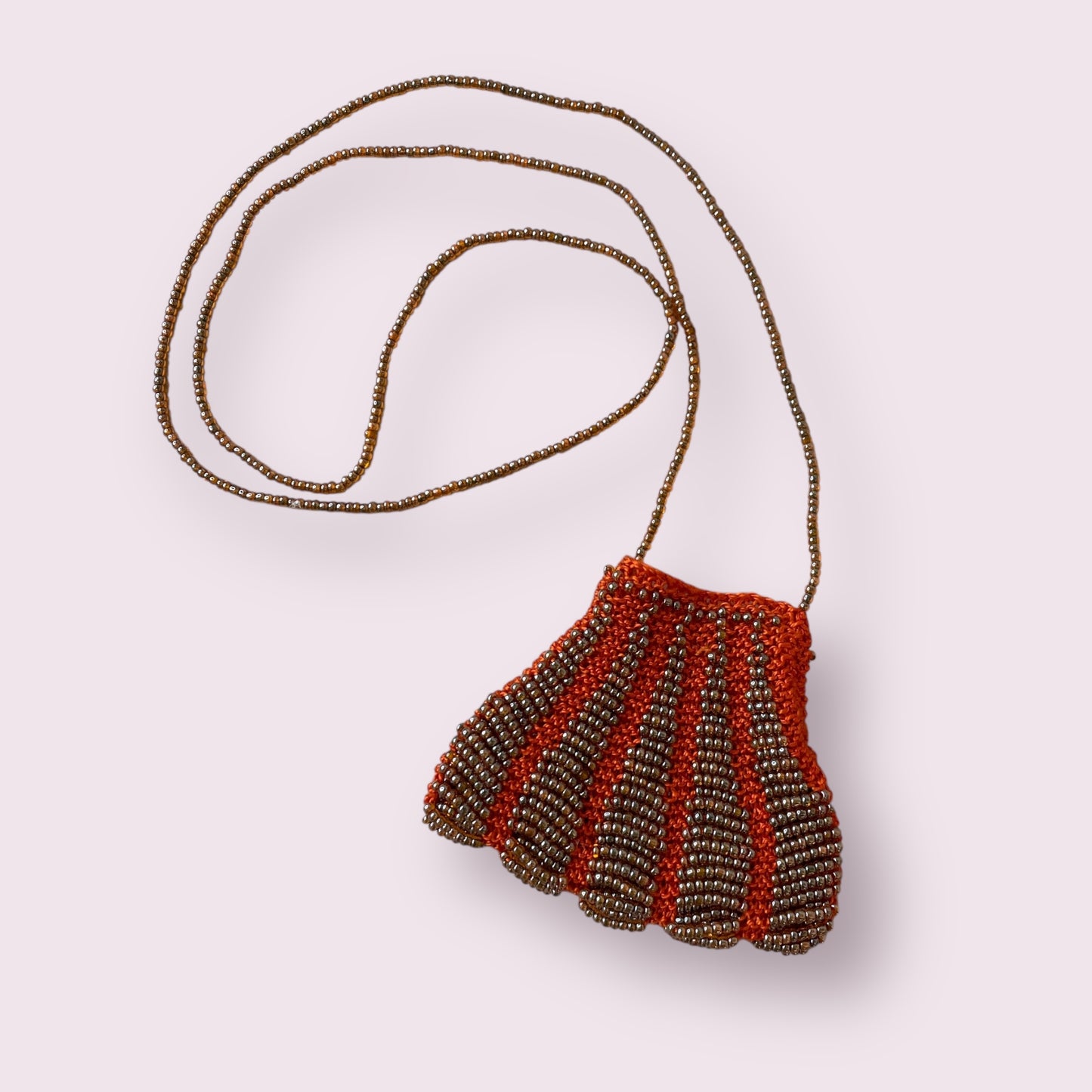 Beaded purse necklace #50 - June Pawley