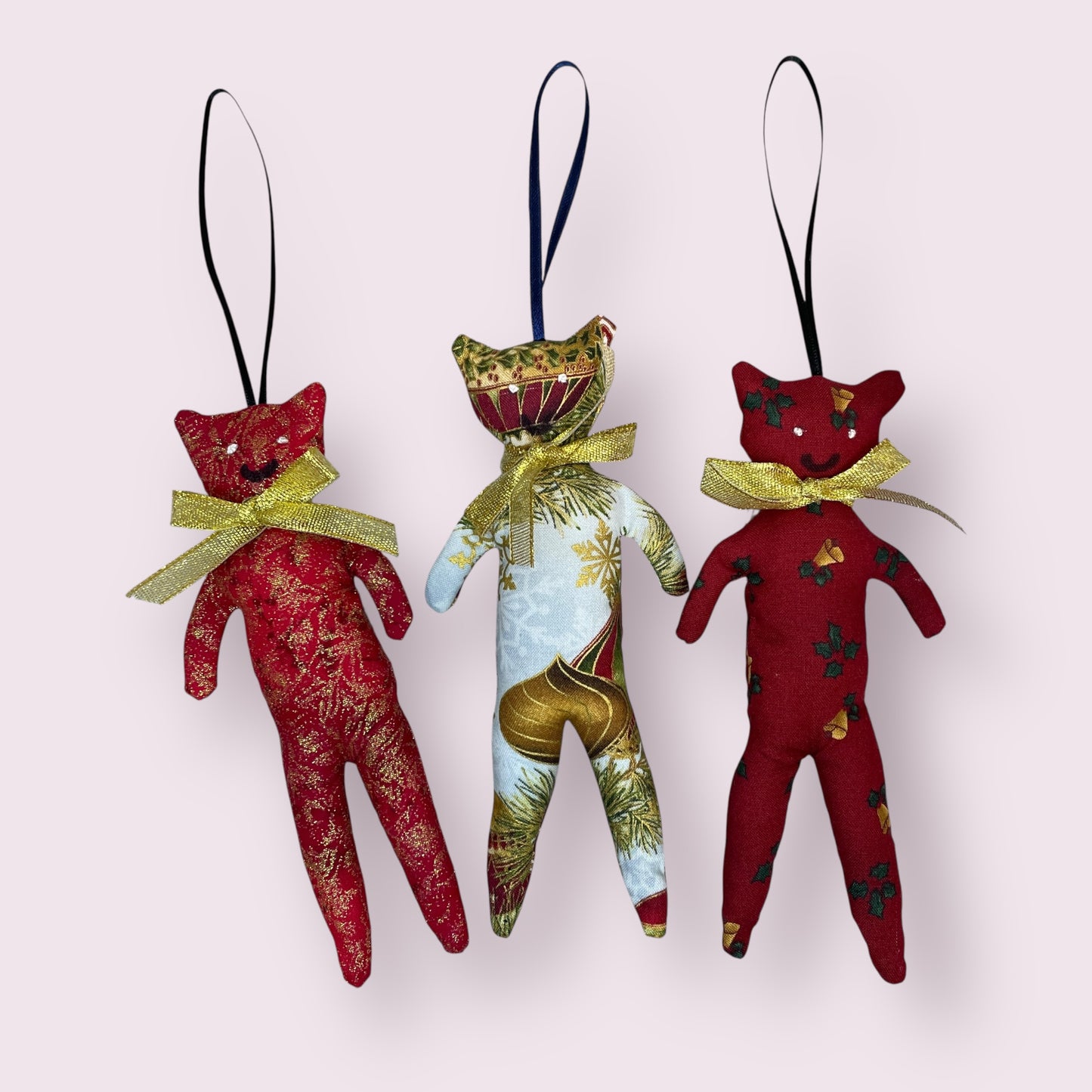 Fabric teddy ornament - Jennifer Patternson