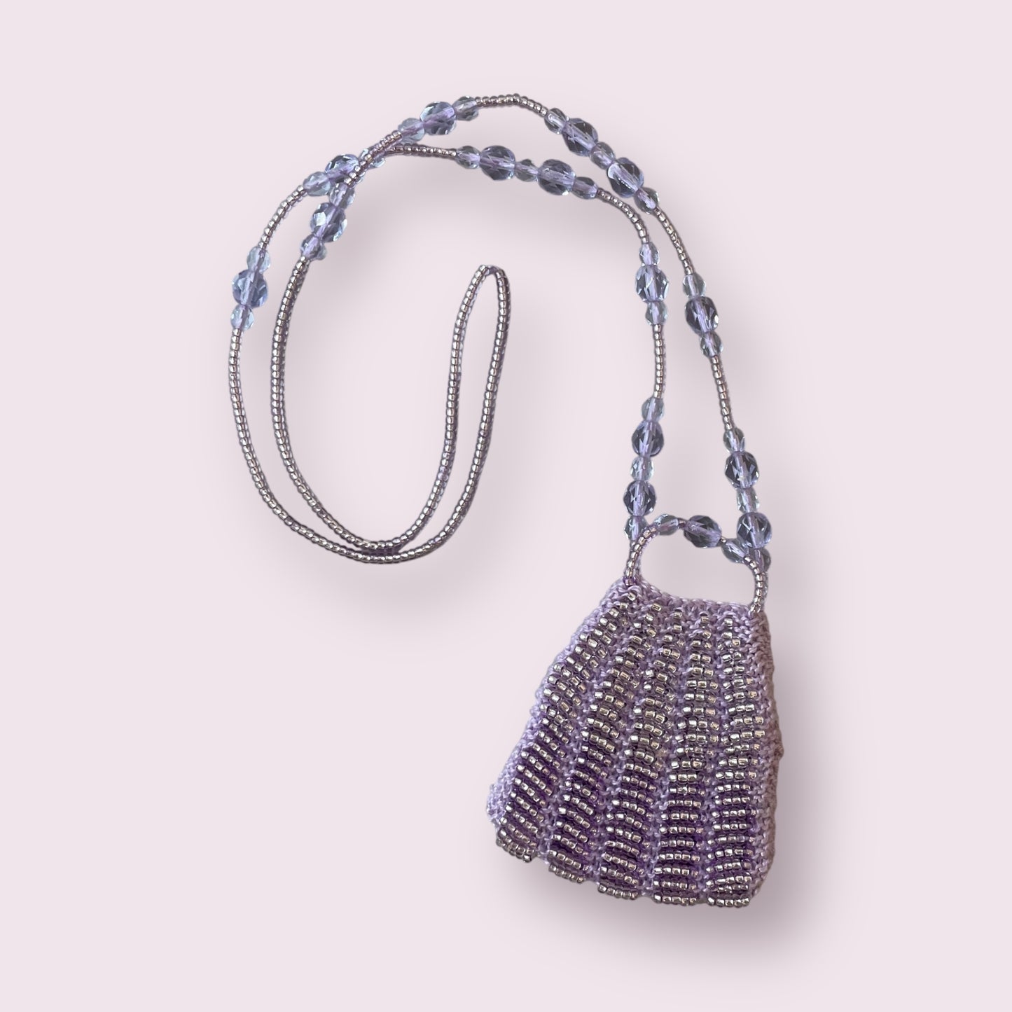 Beaded purse necklace #49 - June Pawley