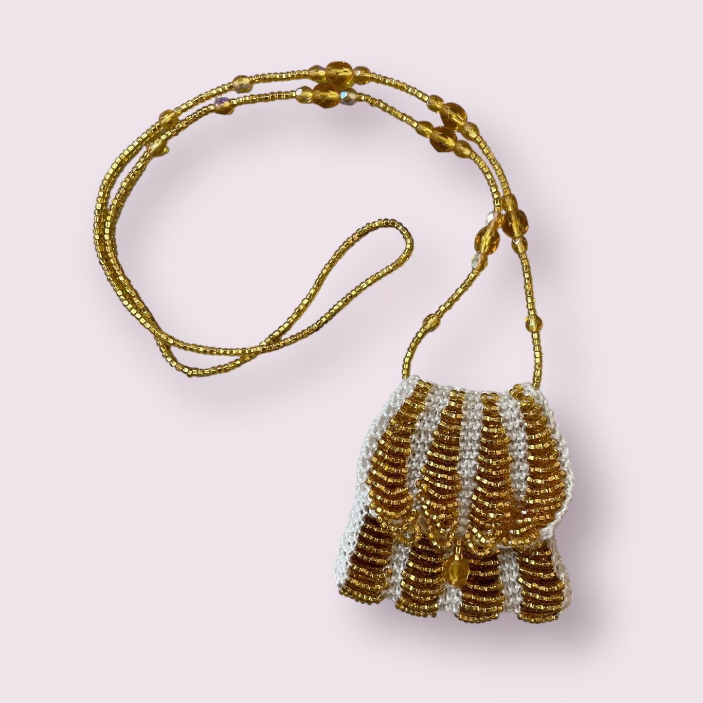 Beaded purse necklace #51 - June Pawley