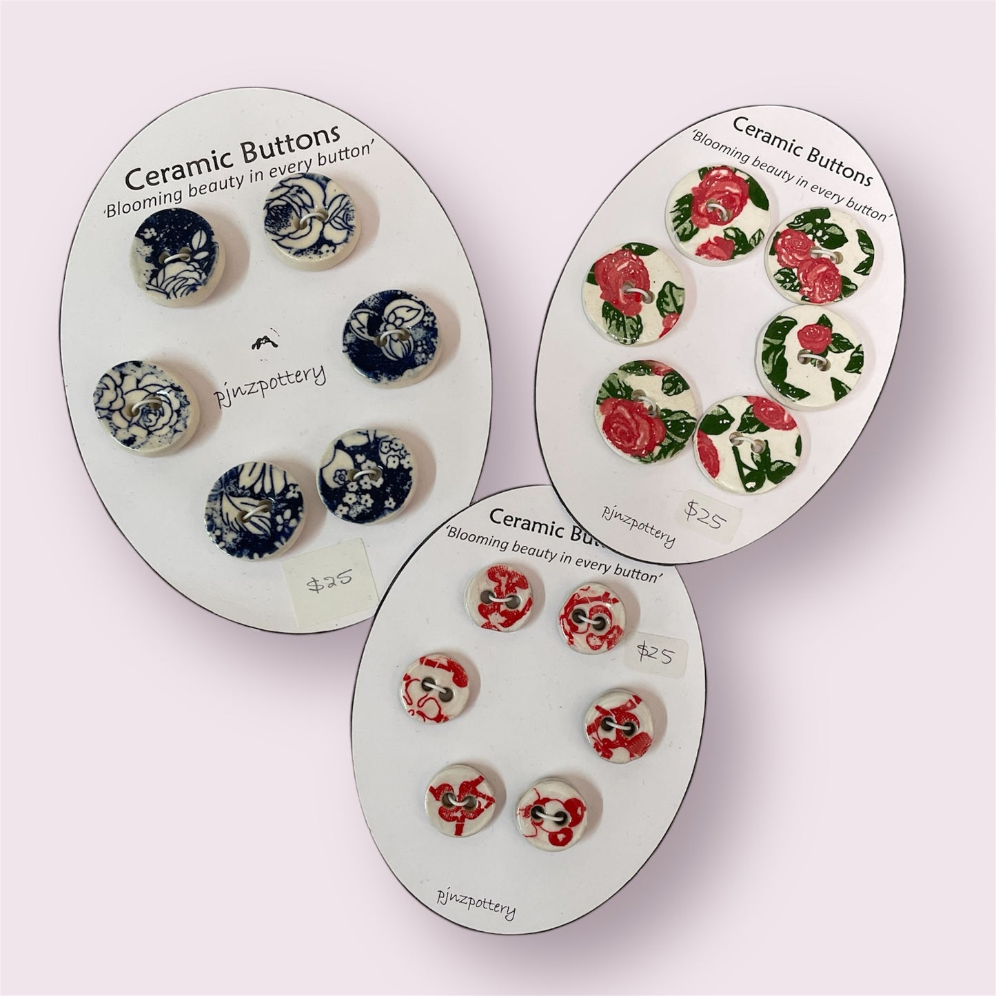 Ceramic buttons - PJNZ Pottery