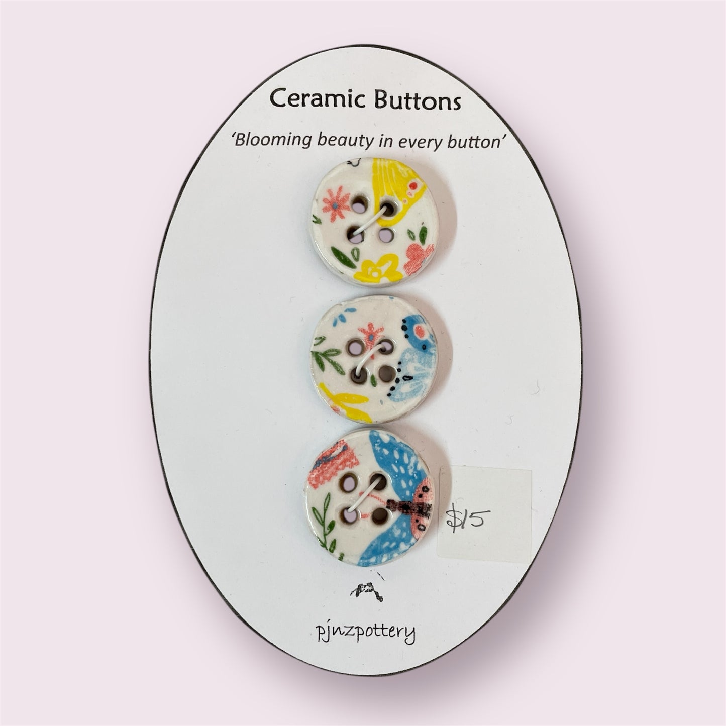 Ceramic buttons - PJNZ Pottery