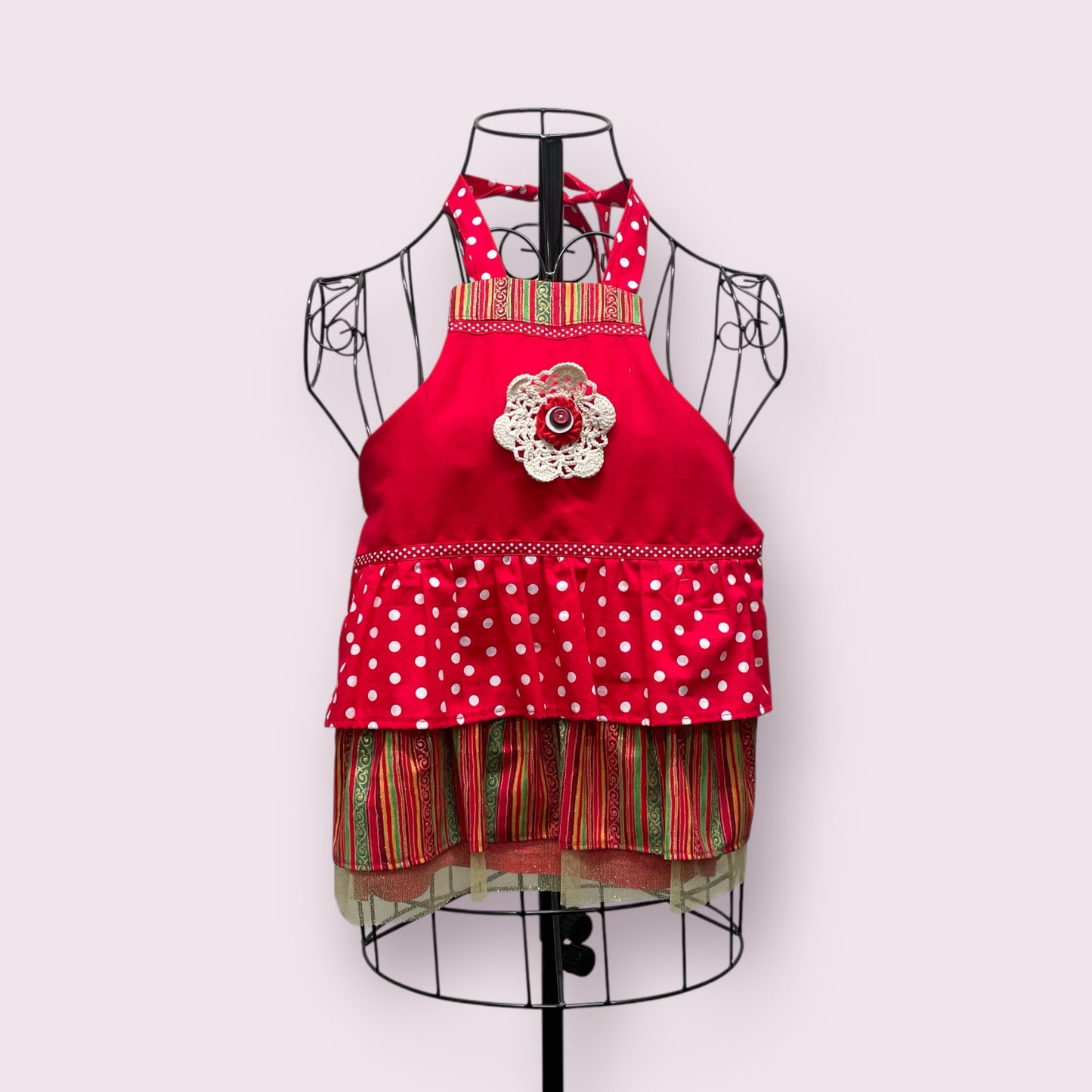 'Unique' apron (Red - small) - Helen Perrin/Posh Pinnies
