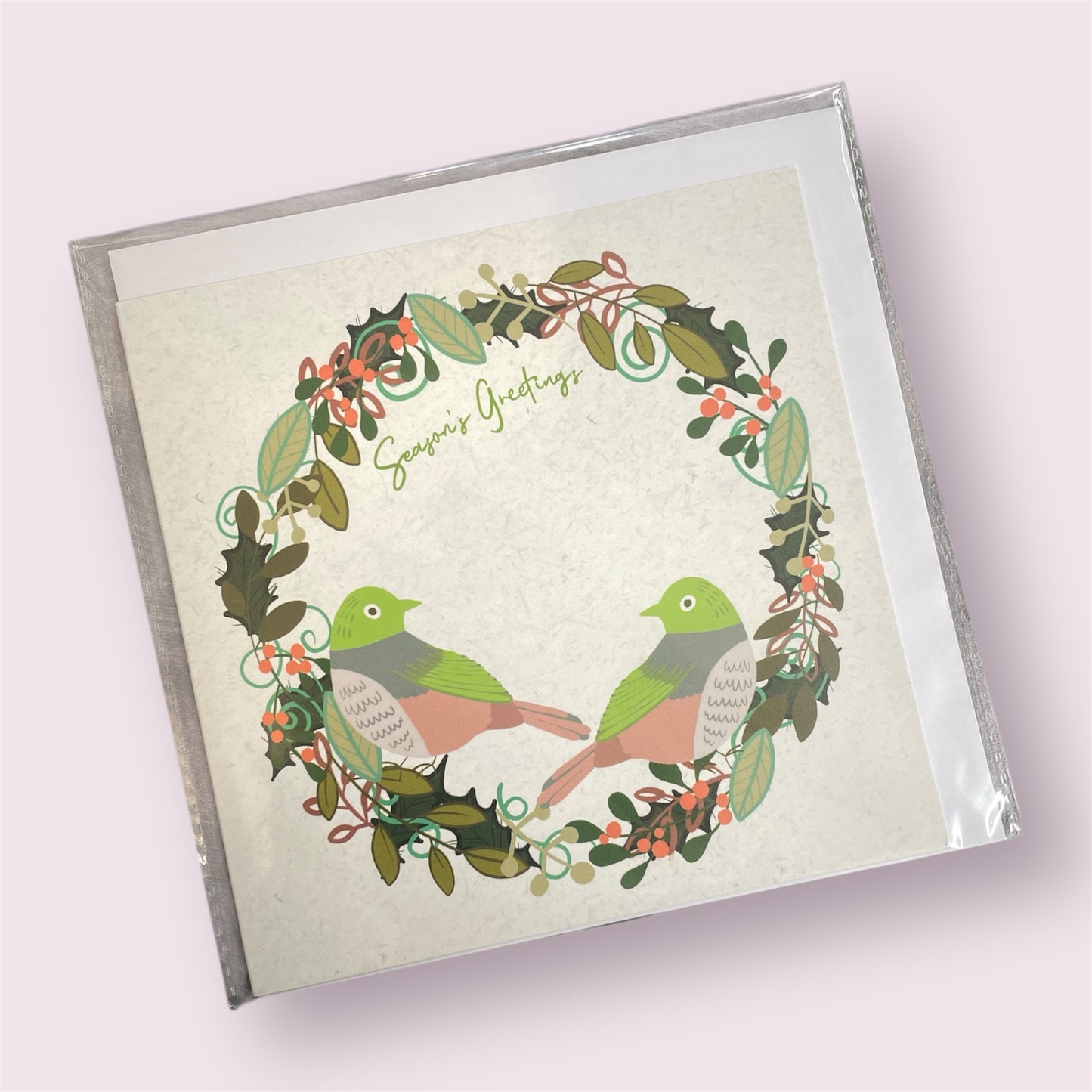 Greeting card 'Tauhou wreath' - Helen Cloke