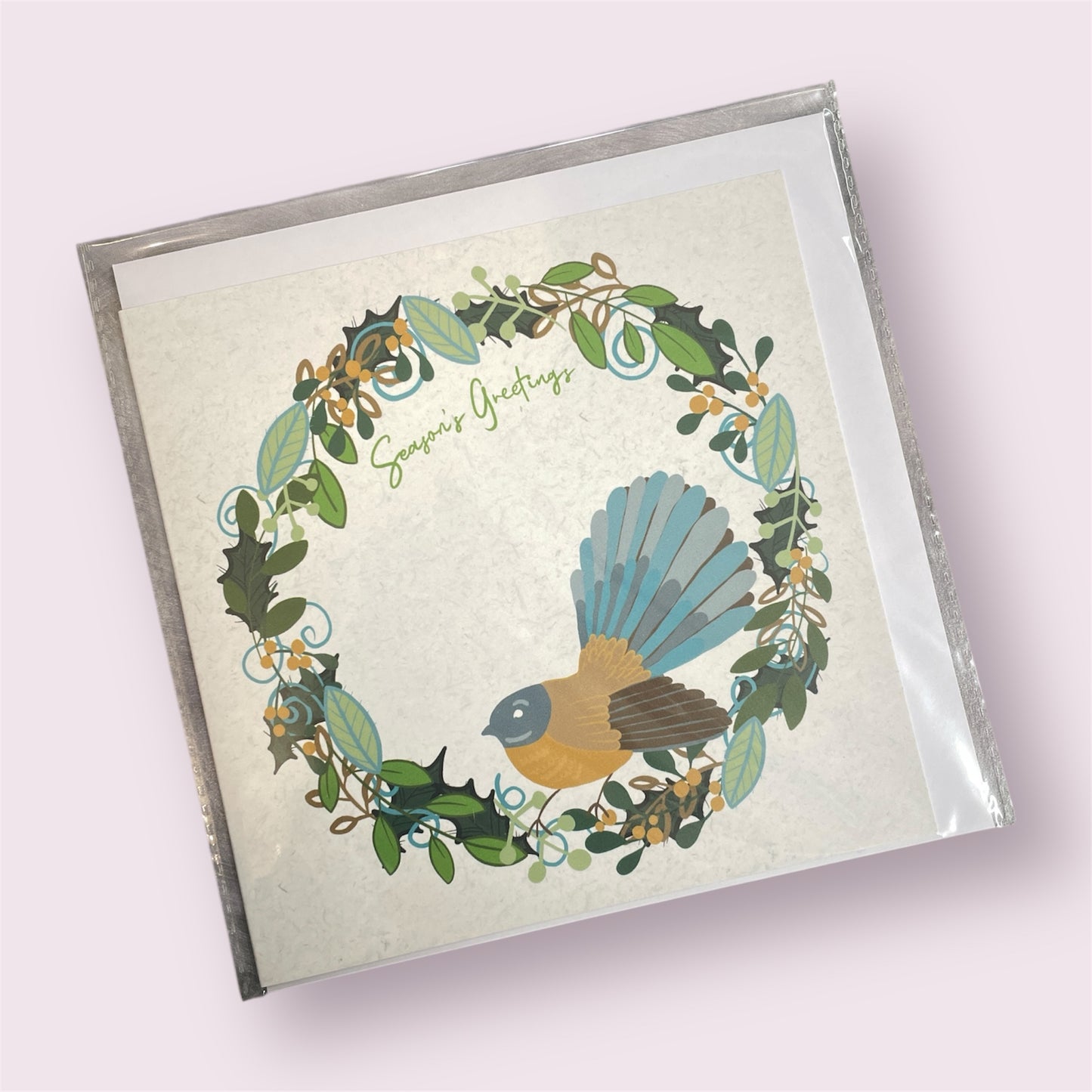 Greeting card 'Piwakawaka wreath' - Helen Cloke