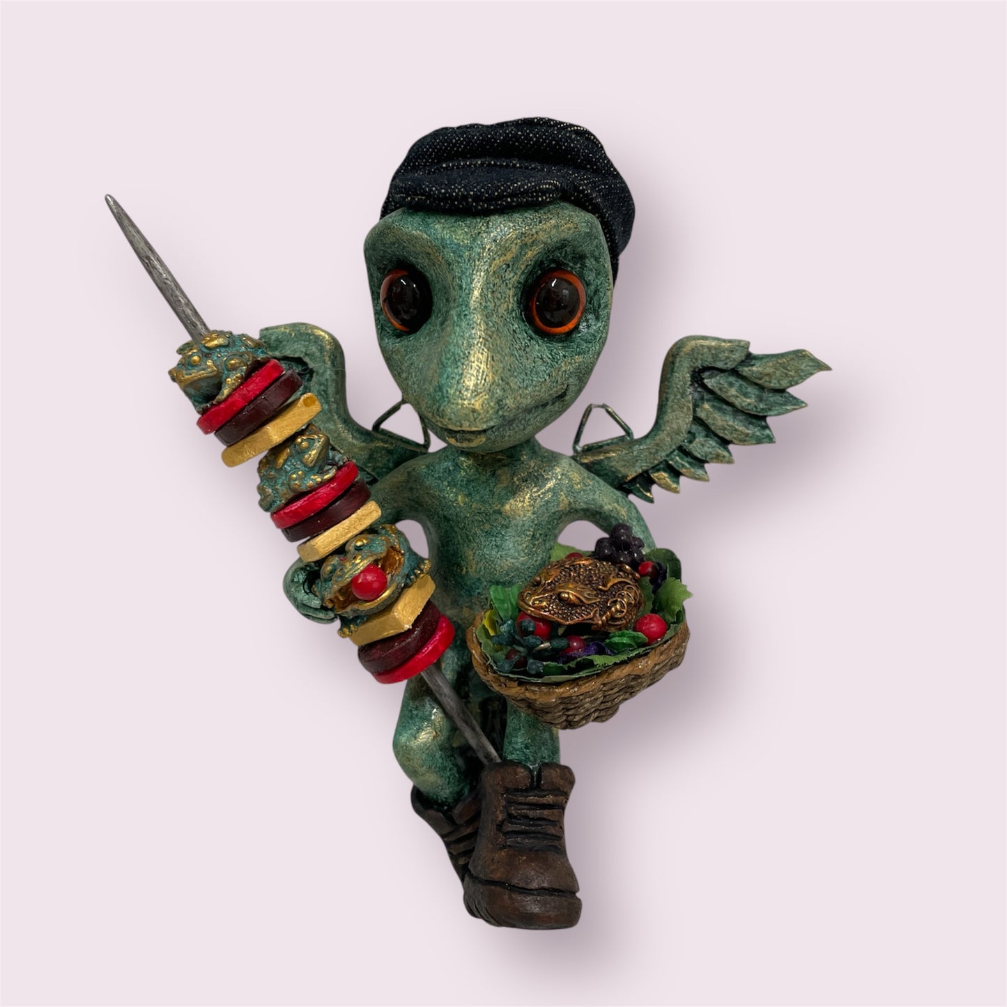 Toad kebab with salad - Sue Ellis