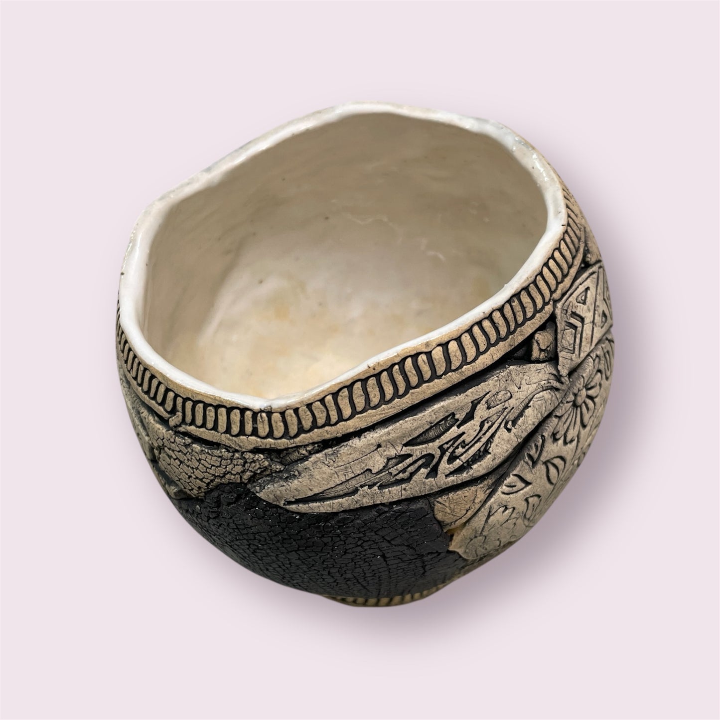 Layered clay vessel - PJNZ Pottery