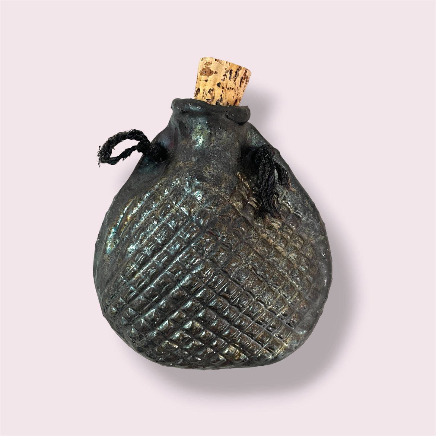 Raku corked bottle - LJH Pottery