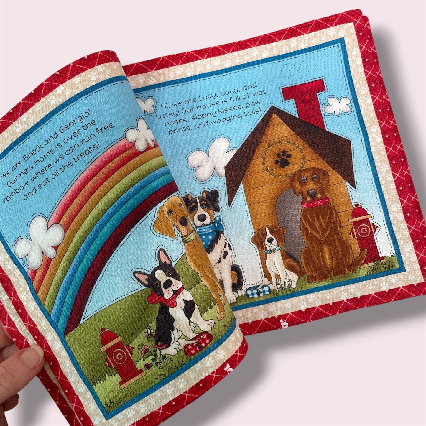 Fabric book 'Home is where the dog is' - Dorothy Smith