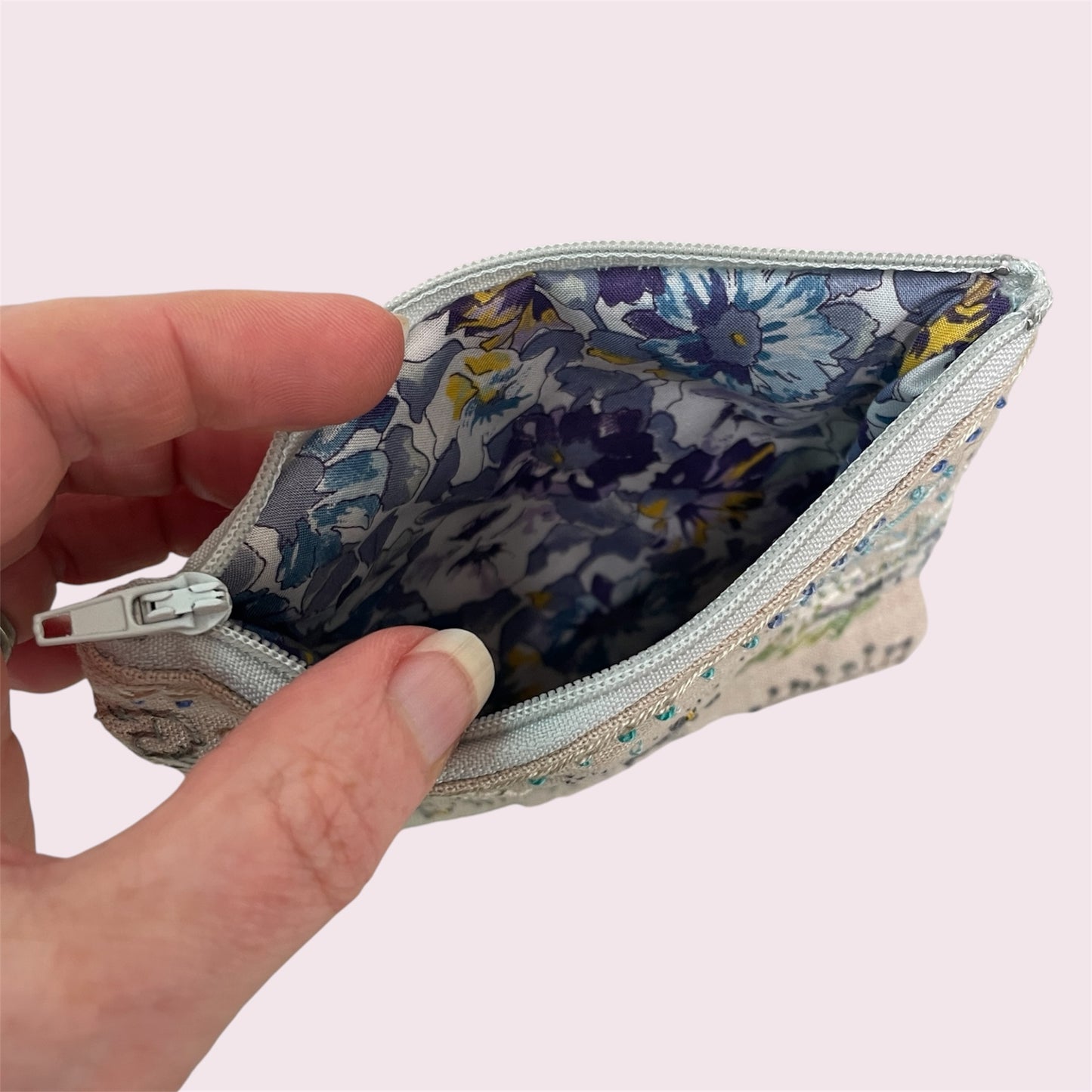 Slow stitched pouch - Janette Jeffares