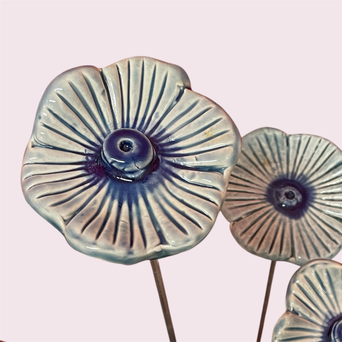 Blue flower large - LJH Pottery