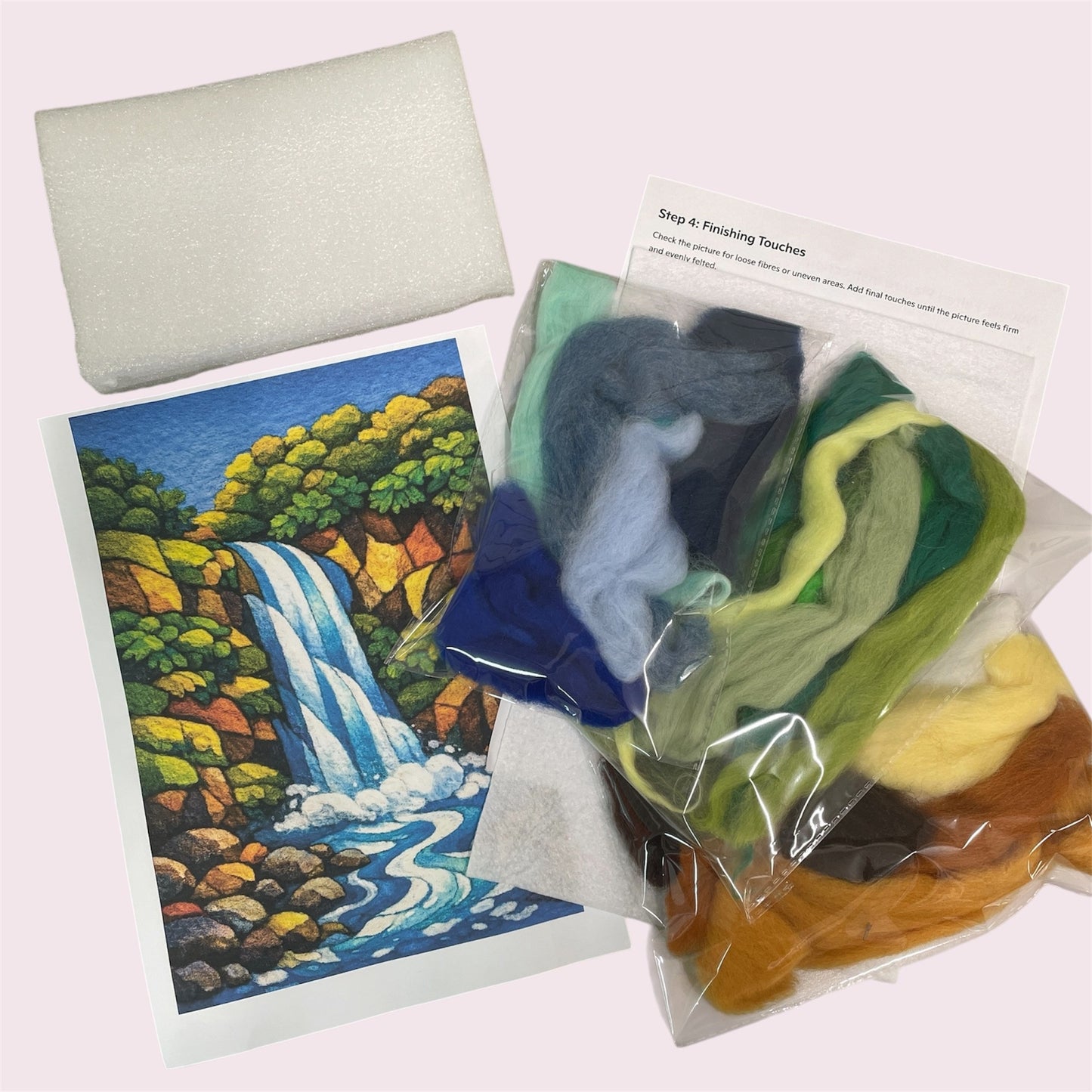 Dawson Falls needlefelt kit - Carol Digby
