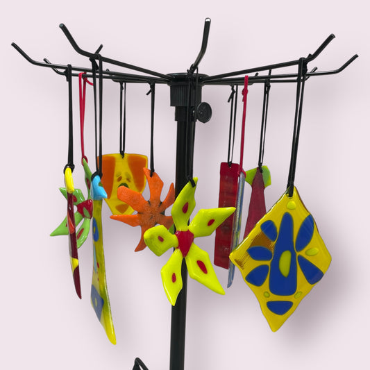 Fused glass ornaments - Sandra Spence