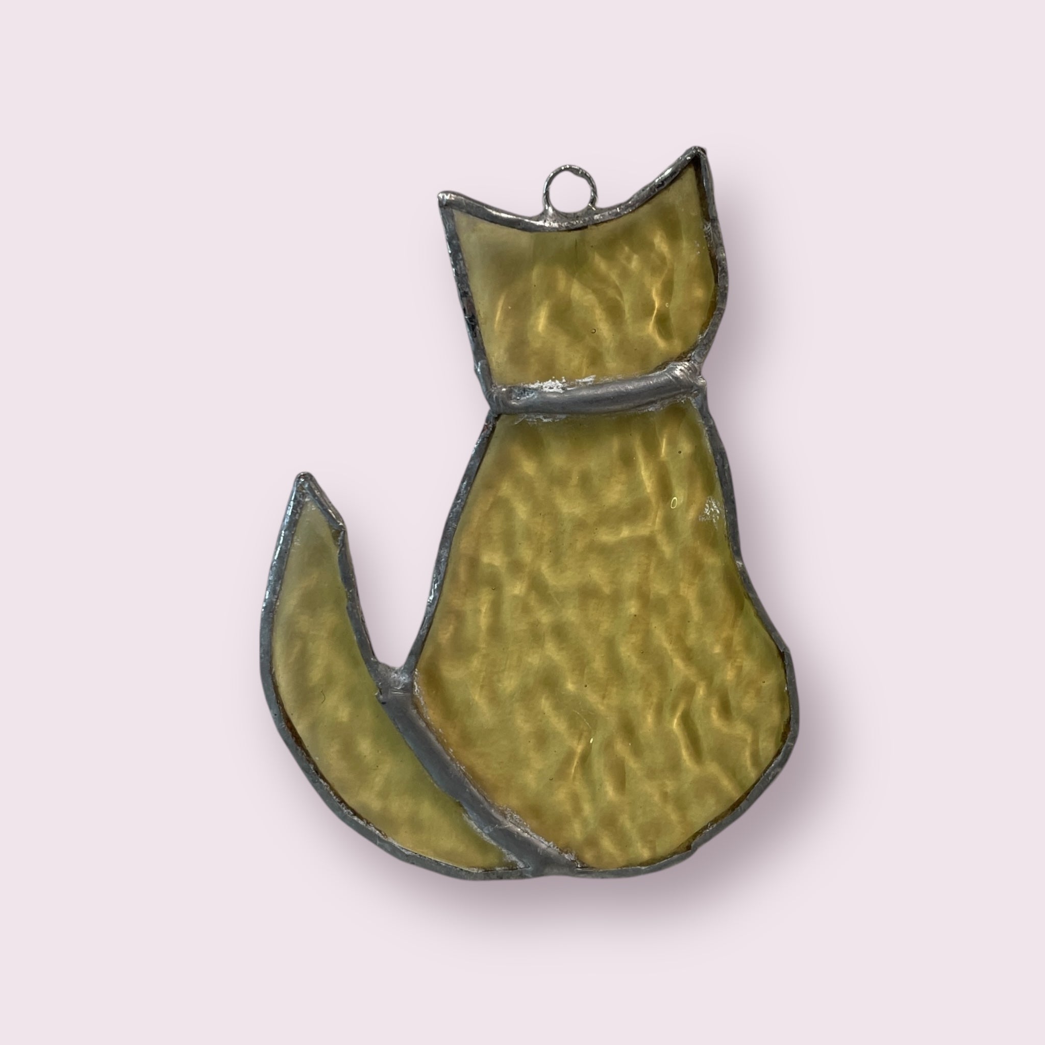 Glass cat hanging (multiple colours) - Christina Rutherford – Percy's Place