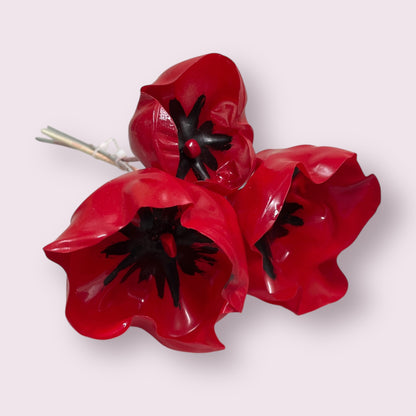 Upcycled tulips (bunch of 3) - Donna Hitchcock