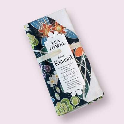 Kereru tea towel - Helen Cloke