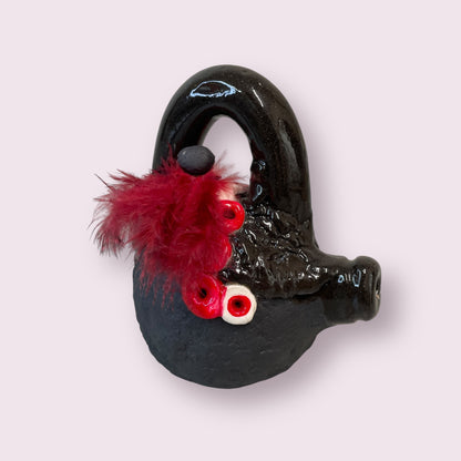 Feathered teapot - LJH Pottery