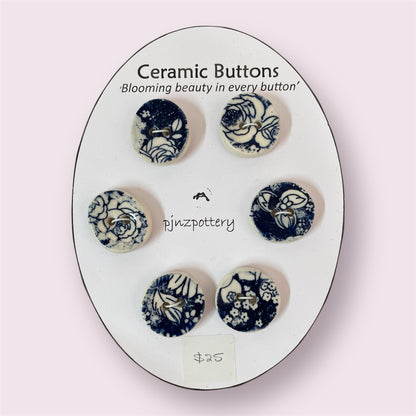 Ceramic buttons - PJNZ Pottery