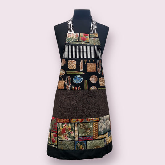 Kiwiana stripe adult's apron - Posh Pinnies