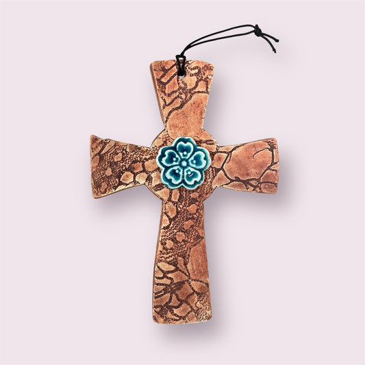 Floral cross - LJH Pottery