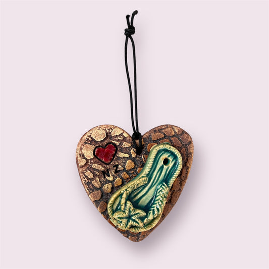 Heart ornament 3 - LJH Pottery