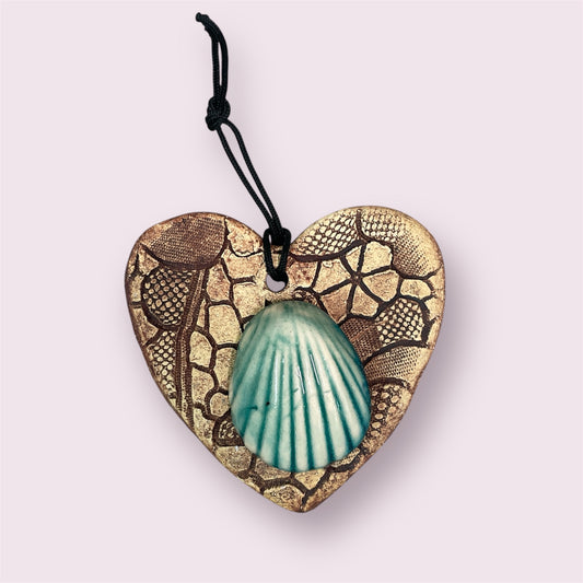Heart ornament 4 - LJH Pottery