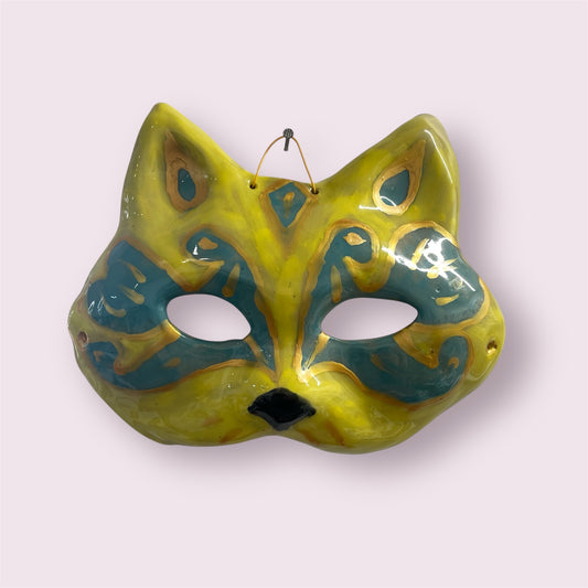 Venetian cat mask 'Due' - Jan Pidwell