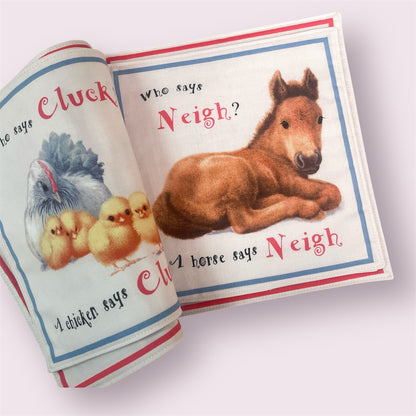 Fabric book 'Who Says Woof?' - Dorothy Smith