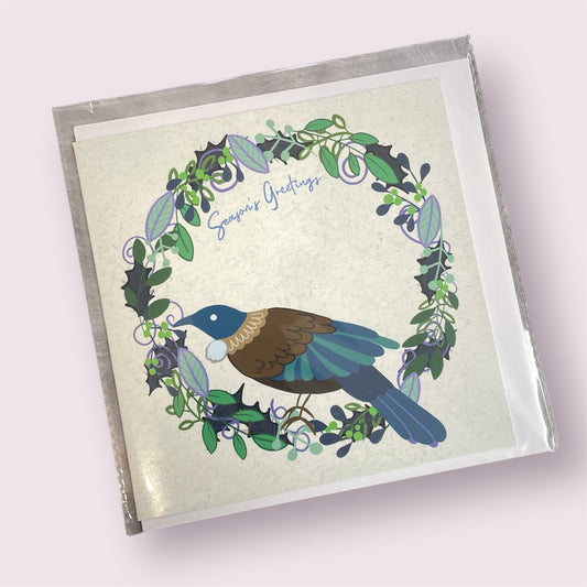 Greeting card 'Tui wreath' - Helen Cloke