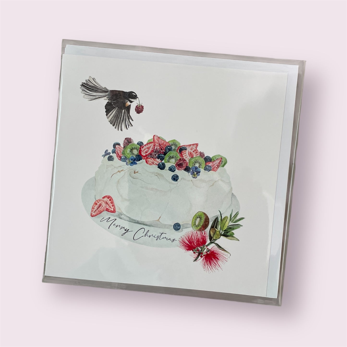 Greeting card 'Piwakawaka and Pavlova' - Emily Moffitt