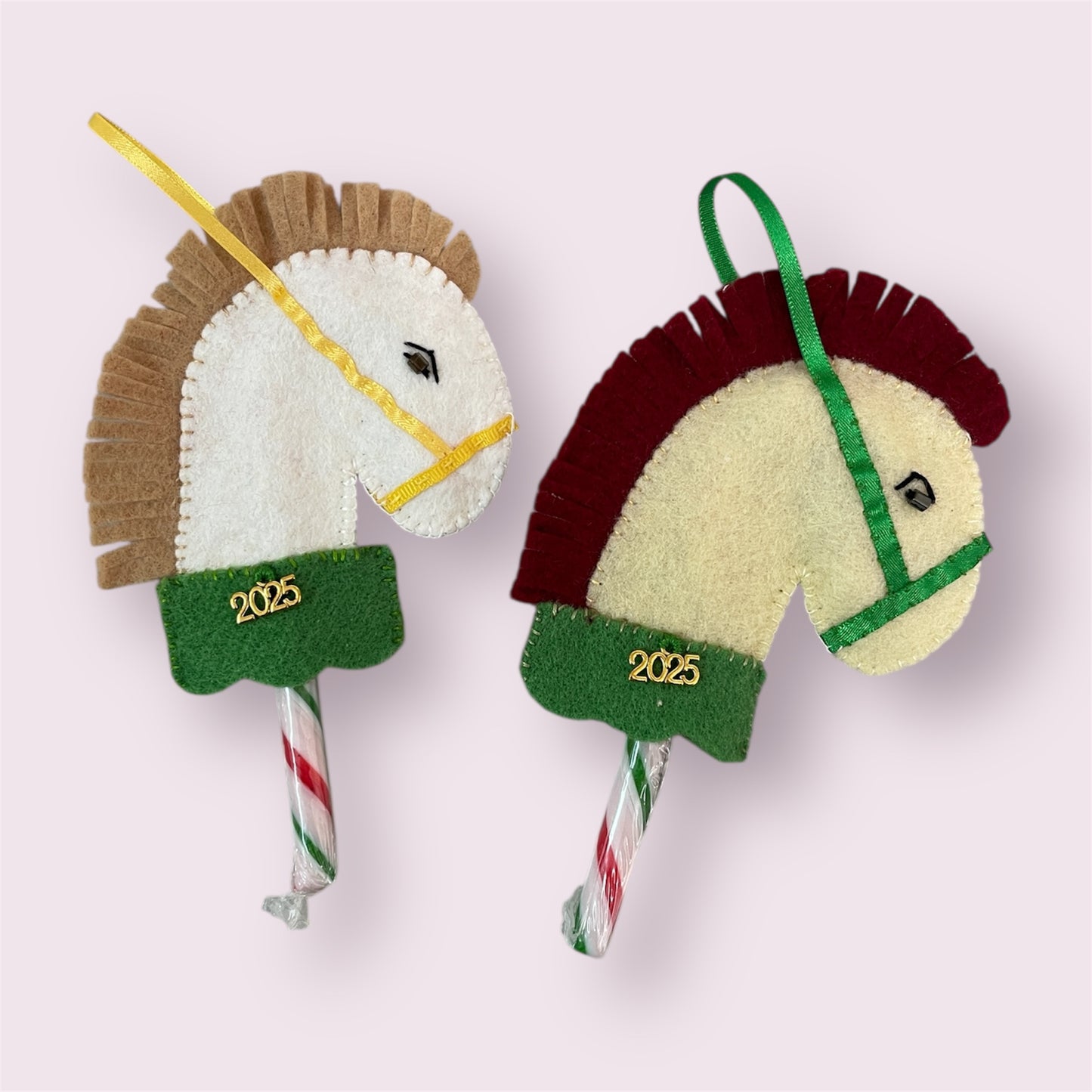 Candy cane horse ornament - Diane Lithgow