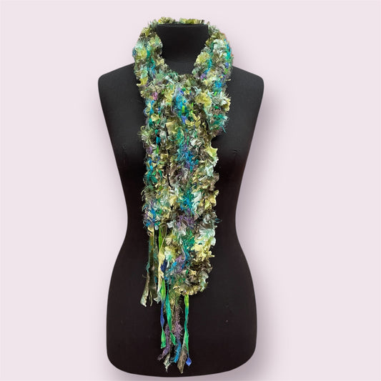 Eyelash scarf 'sea green' - Maree Liddington