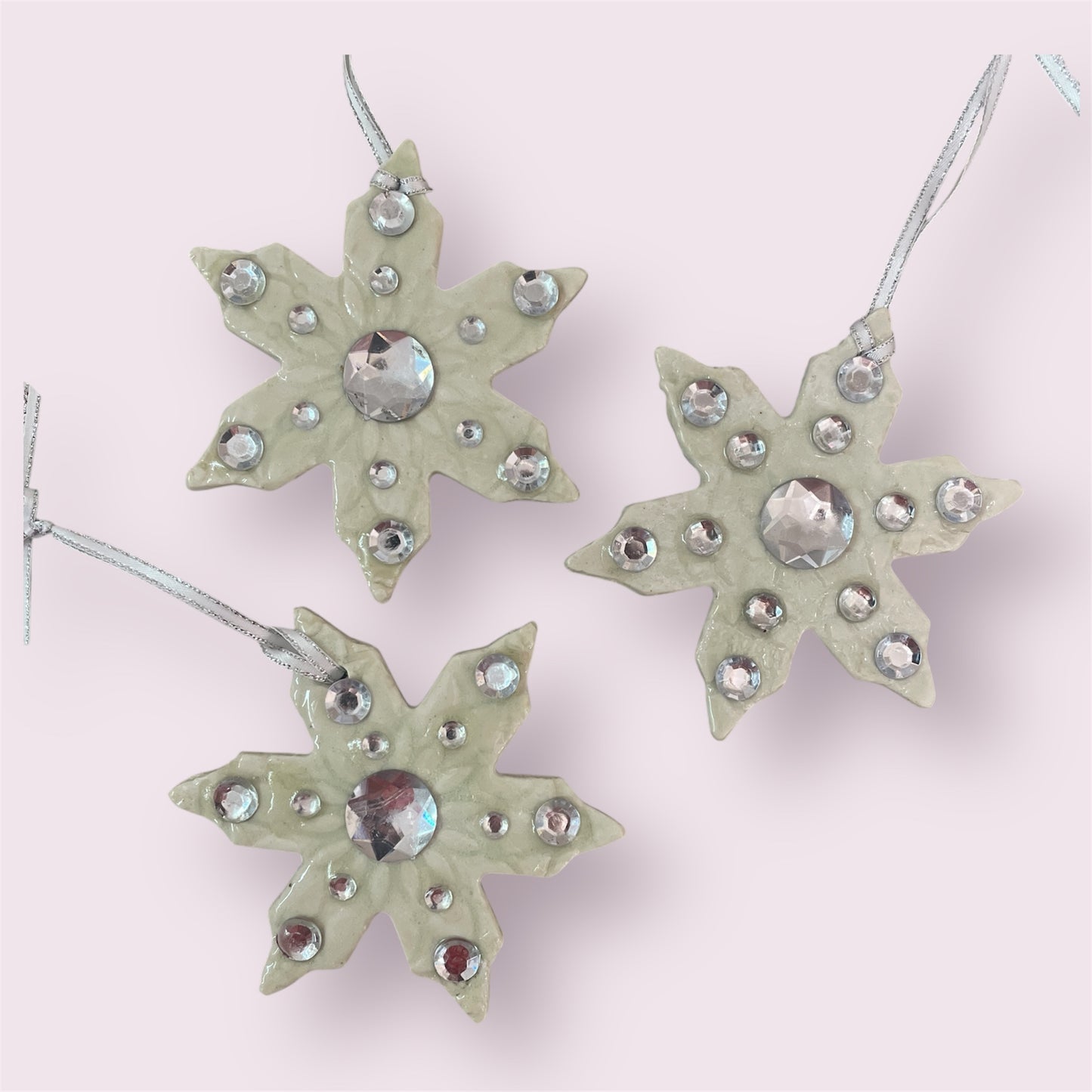 Decorative pottery hangings 'Christmas Stars' - Christina Rutherford