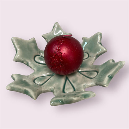 Snowflake dish with candle - Christina Rutherford