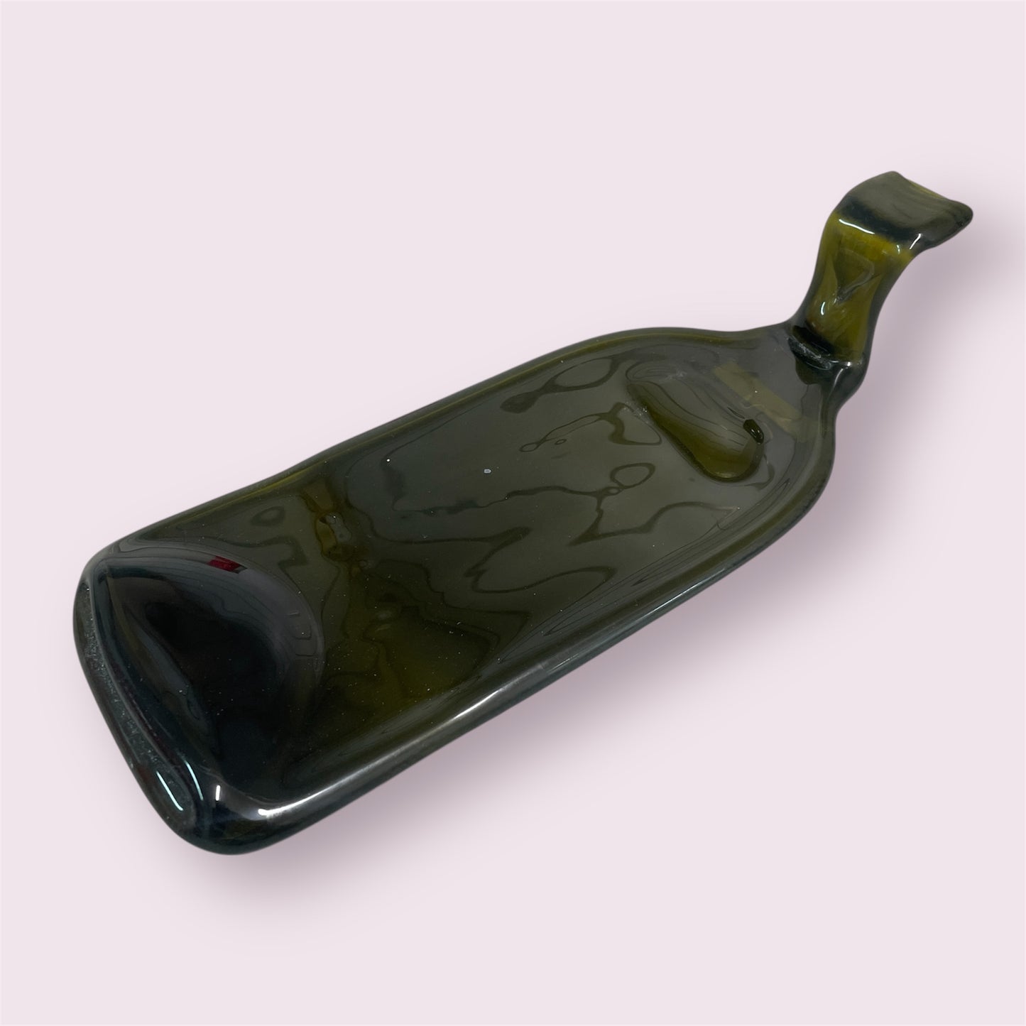 Slumped bottle platter - Christina Rutherford