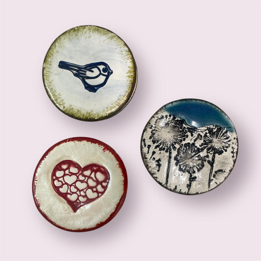 Coasters, set of 2 - LJH Pottery (multiple designs)