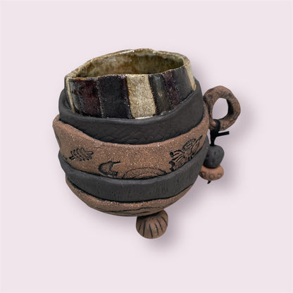 Beaded 'mug' - PJNZ Pottery