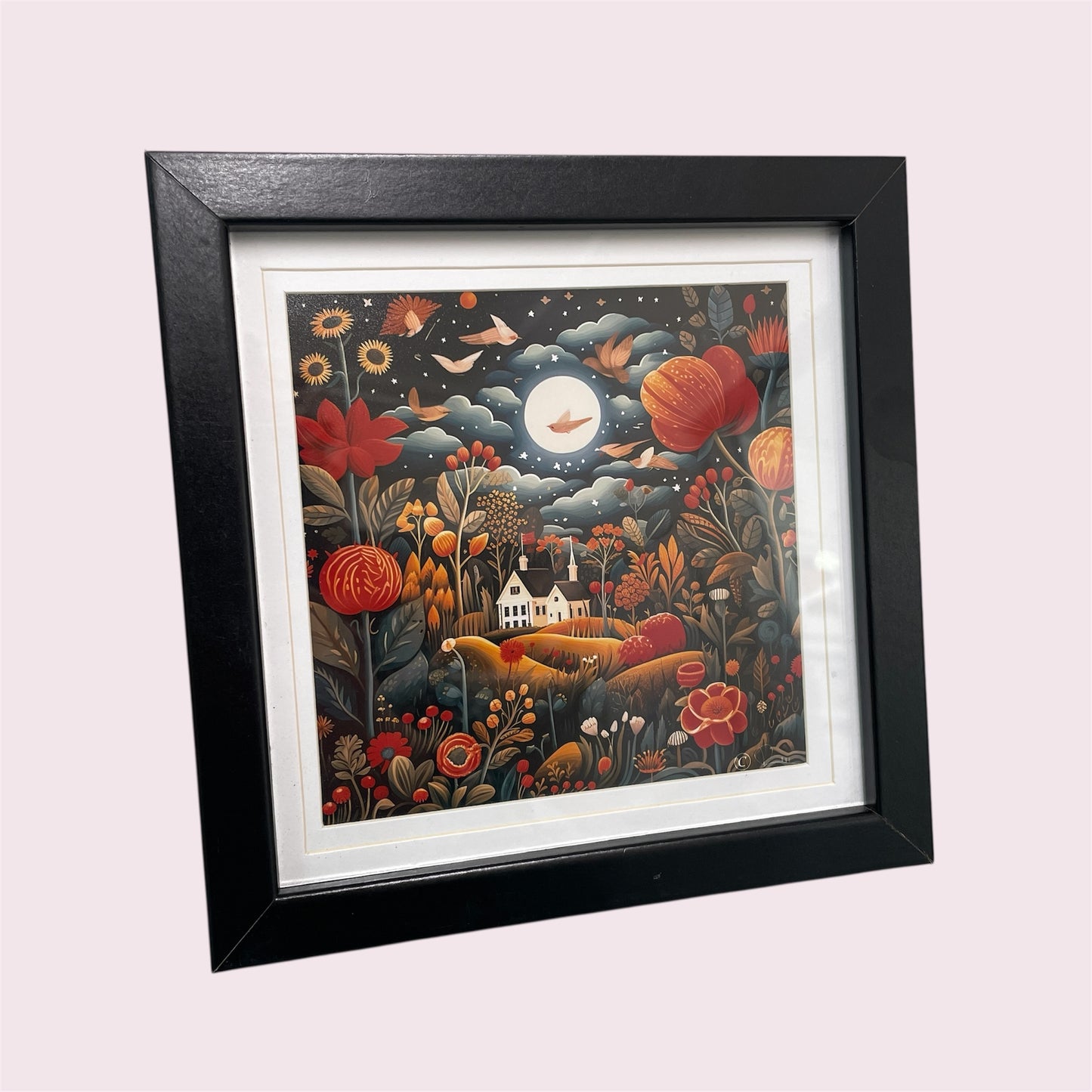 House on the hill, framed - Margaret Irving