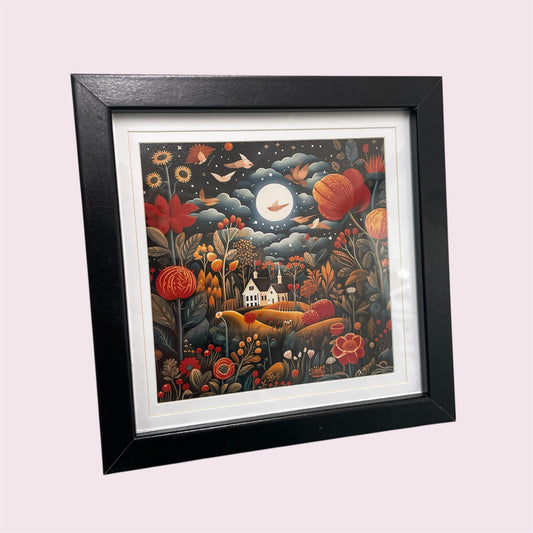 House on the hill, framed - Margaret Irving